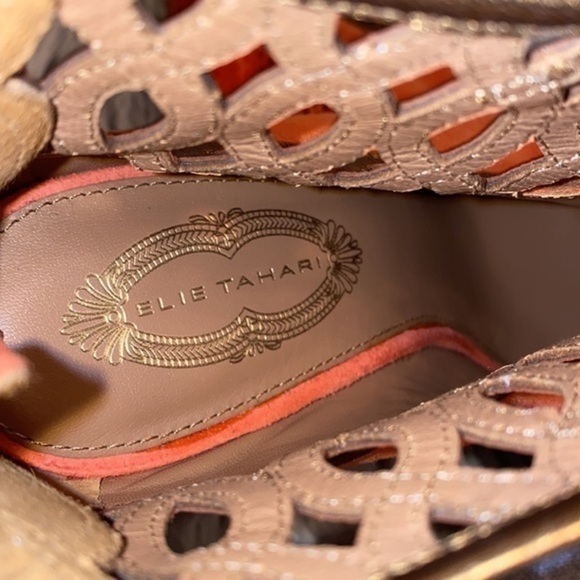 Elie Tahari US-9 open toe ankle boots fashion vibes (no box) New - Picture 9 of 11